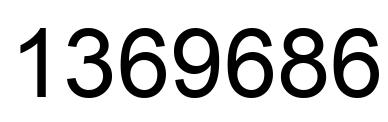 Number 1369686 black image