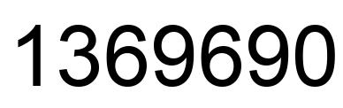 Number 1369690 black image