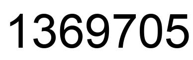 Number 1369705 black image