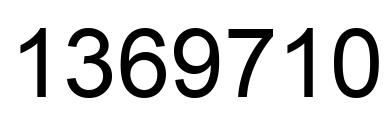 Number 1369710 black image