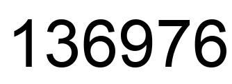 Number 136976 black image