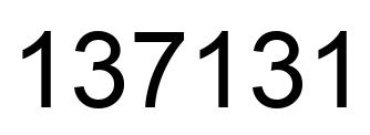 Number 137131 black image