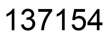 Número 137154 imagen negro