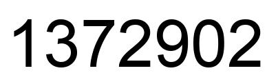Number 1372902 black image
