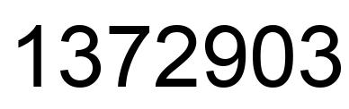 Number 1372903 black image