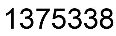 Number 1375338 black image