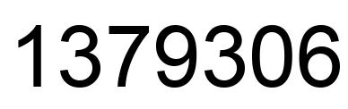 Number 1379306 black image