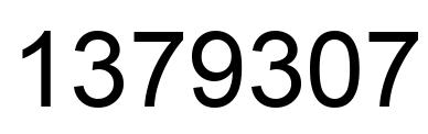 Number 1379307 black image