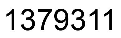 Number 1379311 black image