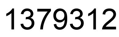 Number 1379312 black image