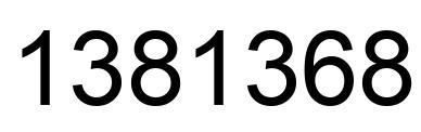 Number 1381368 black image