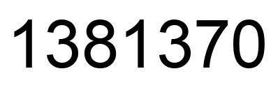 Number 1381370 black image