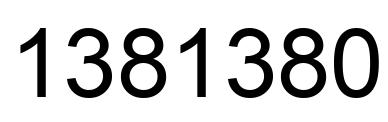 Number 1381380 black image