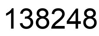 Number 138248 black image