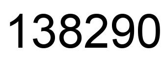 Number 138290 black image