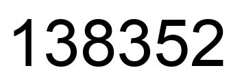 Number 138352 black image