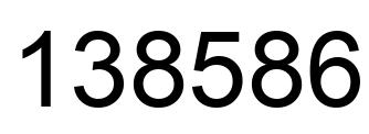 Número 138586 imagen negro