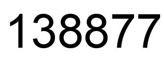 Number 138877 black image