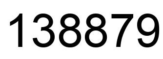 Número 138879 imagen negro