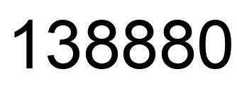 Número 138880 imagen negro