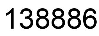 Number 138886 black image