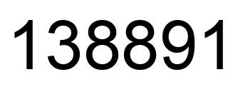Number 138891 black image