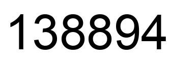 Número 138894 imagen negro