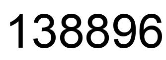 Número 138896 imagen negro
