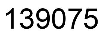 Number 139075 black image