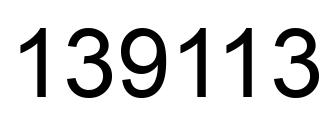 Number 139113 black image