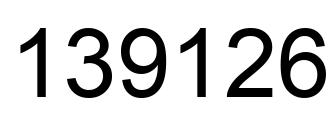Number 139126 black image