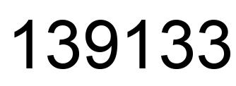 Number 139133 black image