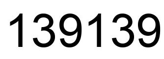 Number 139139 black image