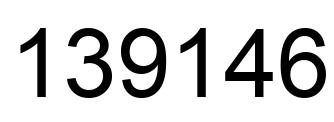 Number 139146 black image