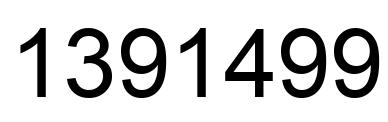 Number 1391499 black image