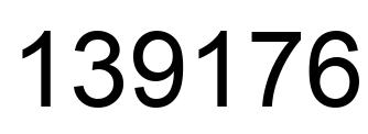 Number 139176 black image