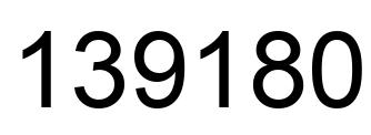 Number 139180 black image
