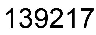 Number 139217 black image