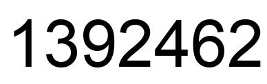 Number 1392462 black image