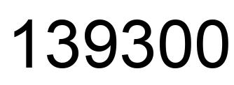 Número 139300 imagen negro