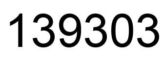Number 139303 black image