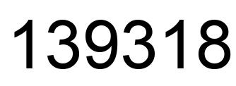 Number 139318 black image