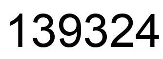 Número 139324 imagen negro