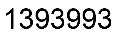 Number 1393993 black image