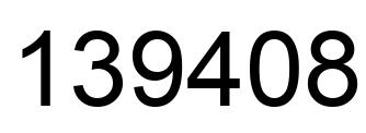 Number 139408 black image