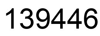 Number 139446 black image