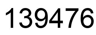 Number 139476 black image
