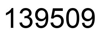 Number 139509 black image