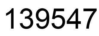 Number 139547 black image