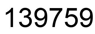 Número 139759 imagen negro